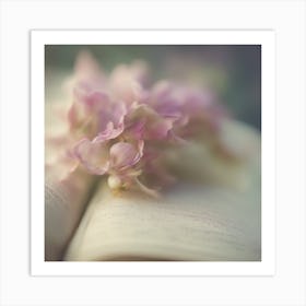 A Close Up Of A Delicate Book Bud Just Beginning To Bloom, With Soft Petals And Hints Of Vibrant Col (3) Art Print