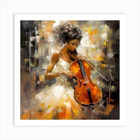 Cello Player 2 Art Print