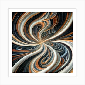 Interstellar laser light line pattern abstract art 4 Art Print