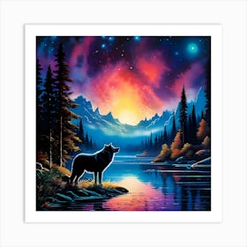 Howling Wolf Art Print