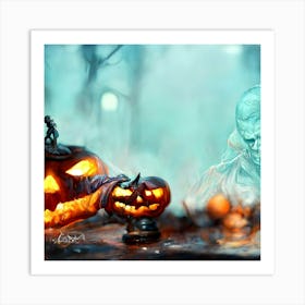 Halloween Pumpkins 1 Art Print