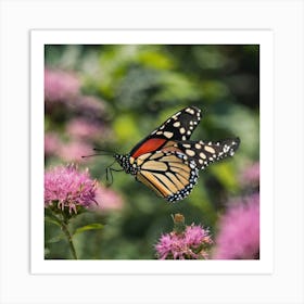Monarch Butterfly - Monarch Butterfly Stock Videos & Royalty-Free Footage 1 Art Print