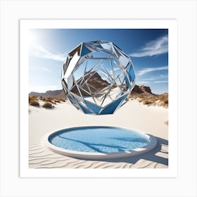 Sphere In The Desert 4 Art Print