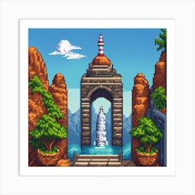 Pixel Art 9 Art Print