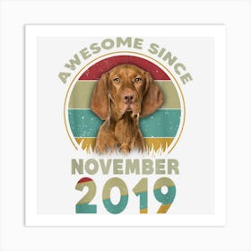 Awesome Since May 2019 3nd Birthday Gifts Dog Lovers Art Print