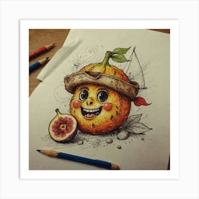 Pirate Orange 2 Art Print