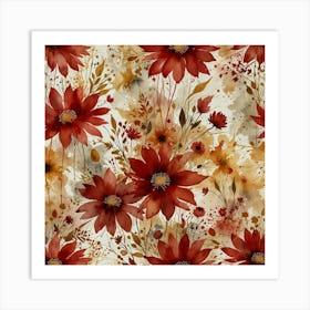 Red Daisies Art Print