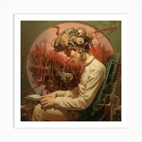 Man Reading A Book Art Print