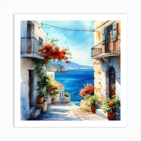 Greece Painting Art Print