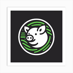 Pig Logo 6 Art Print