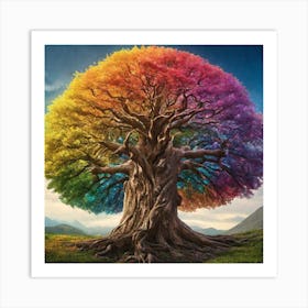 Rainbow Tree 1 Art Print