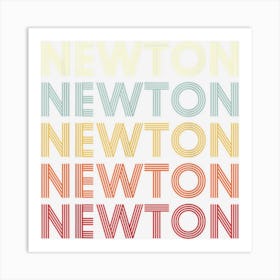 Newton Michigan Newton Mi Retro Vintage Text Art Print