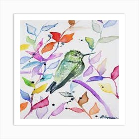 Bird on branches Art Print