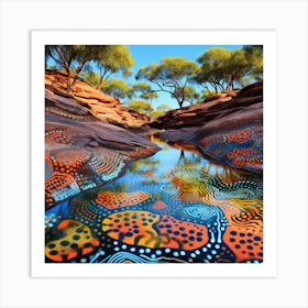 River In The Desert Art Print