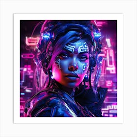 Futuristic Girl 6 Art Print