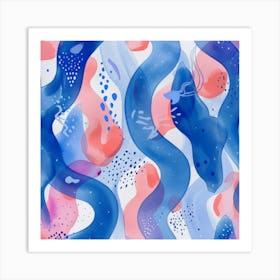 Abstract Watercolor Pattern 7 Art Print