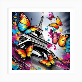 Butterflies In Paris 32 Art Print