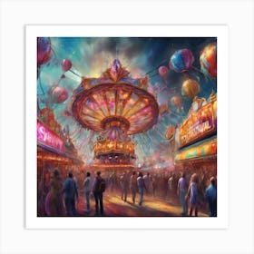 Carousel Art Print