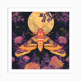 Moth In The Moonlight Art Print