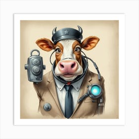 Doctor Cow 2 Art Print