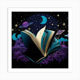 Open Book Art Print