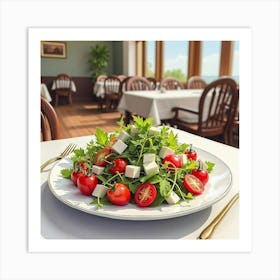 Salad In A Restaurant Art Print