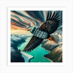 Eagle In Sweater Art Print