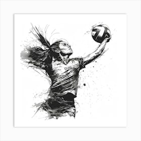 Volleyball Player Art Print