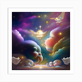 Angels In The Sky Art Print