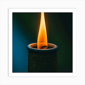 Lit Candle Art Print