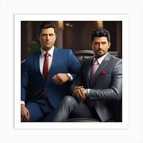 Two Men In Suits Art Print