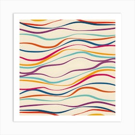 Abstract Wavy Pattern Art Print