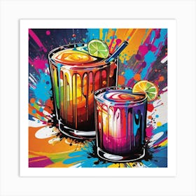 Colorful Drinks 3 Art Print