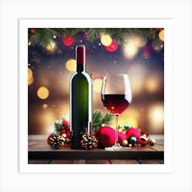 Christmas Wine 7 Art Print