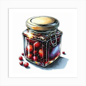 Jar With Jam 9 Art Print