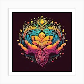 Love Care Support Unity Bond Strength Resilience Diversity Joy Warmth Guidance Nurture (12) Art Print