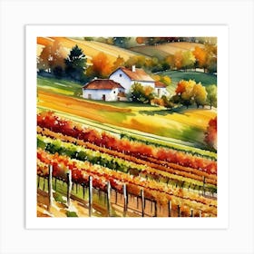 Autumn Vineyards 14 Art Print