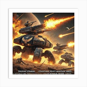 Phoenix Strikers Countering Heavy Martian Units Art Print