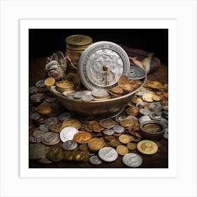 Collection Of Coins Art Print