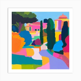 Abstract Park Collection Villa Borghese Gardens Rome 2 Art Print