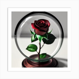 Beautiful Rose in globe Art Print