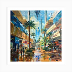 Shopping Mall In Dubai Art Print