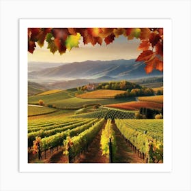 Autumn Vineyards 15 Art Print