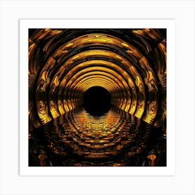 Golden Tunnel Art Print