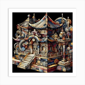 Chinese Temple Art Print