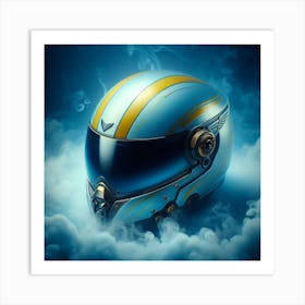 Helmet In The Clouds Art Print