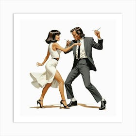 Man And A Woman Dancing Art Print