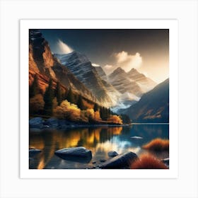 Mountain Lake 55 Art Print