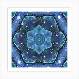 Blue Mandala 1 Art Print