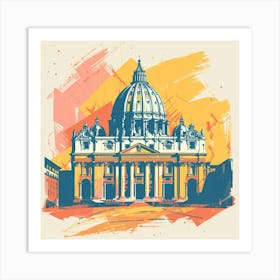 A Vatican City Vector Design Illustration 1720445017 2 Art Print